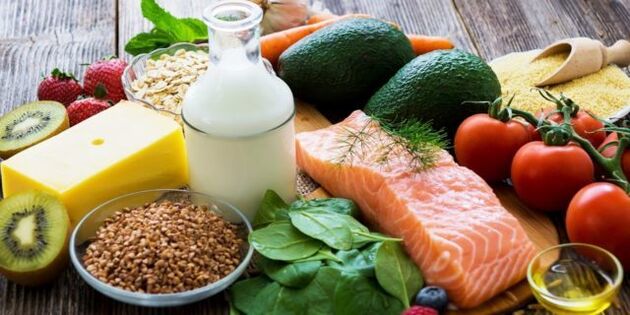 Aliments recommandés pour un régime de cinq jours.