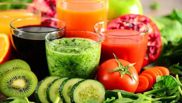 Boissons aux fruits et légumes dans le régime alimentaire