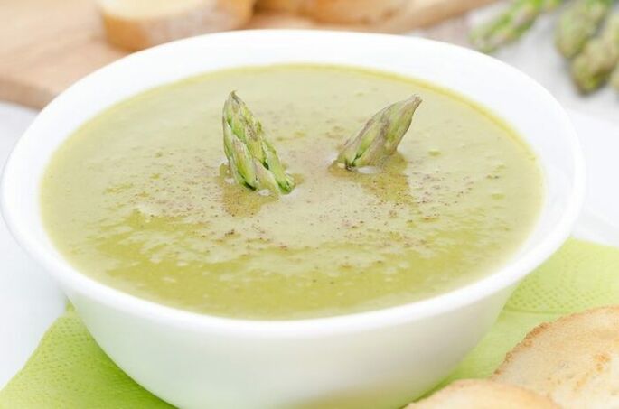 Purée de soupe aux asperges