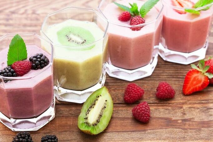 Smoothies aux fruits